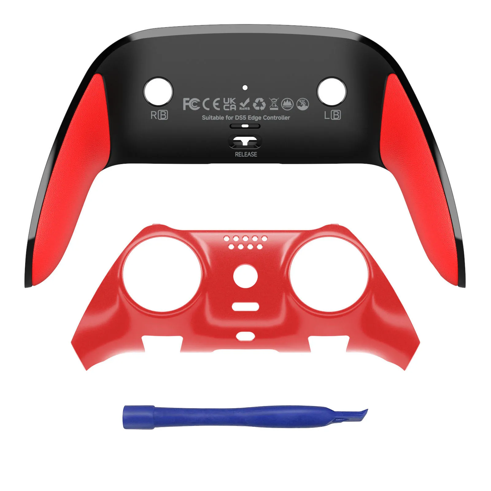 Für Playstation 5 Edge Obere und Untere Dekorative Verkleidung Ersatz-Front- und Rückseiten-Clip-Gehäuse für PS5 Edge Kabellosen Controller