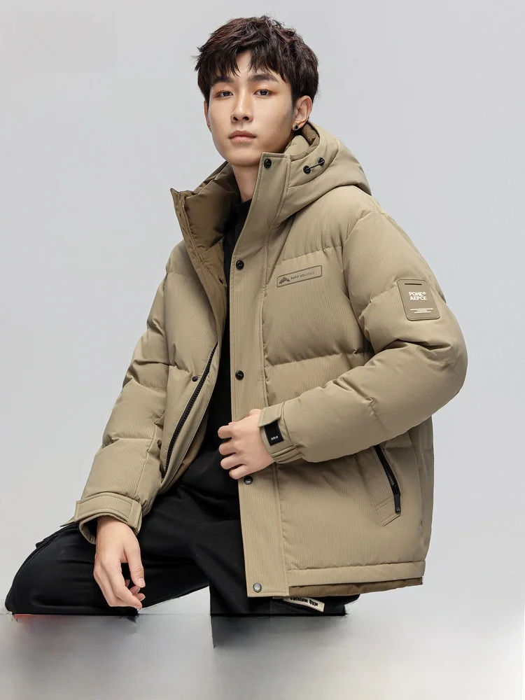 

Snow 2026 Summer New Men's Short Thickened Warm Business Casual Fashionable Versatile down Jacket Outdoor Wear Polyester Fiber