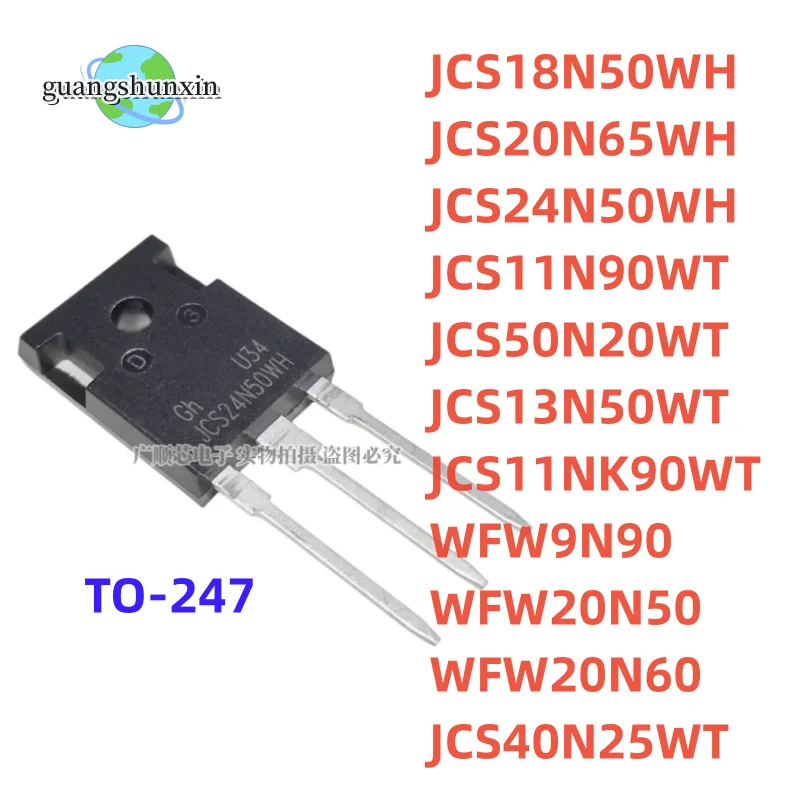5 szt. JCS18N50WH JCS20N65WH JCS24N50WH JCS11N90WT JCS50N20WT JCS13N50WT JCS11NK90WT JCS40N25WT WFW9N90 WFW20N50 247