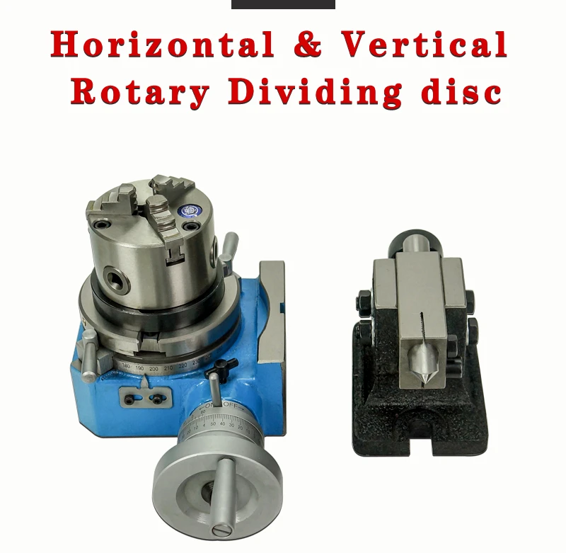 HV-4 80Mm HV-6 125Mm Milling Machine Horizontal Vertical Indexing Table Rotary Divider 10 Aliquot Machining Workholding Fixture