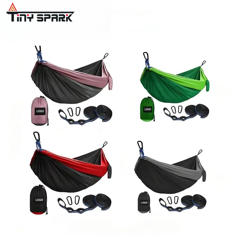 Custom Nylon Fabric Parachute Portable Hammock, Lightweight Outdoor Custom Camping Hammock