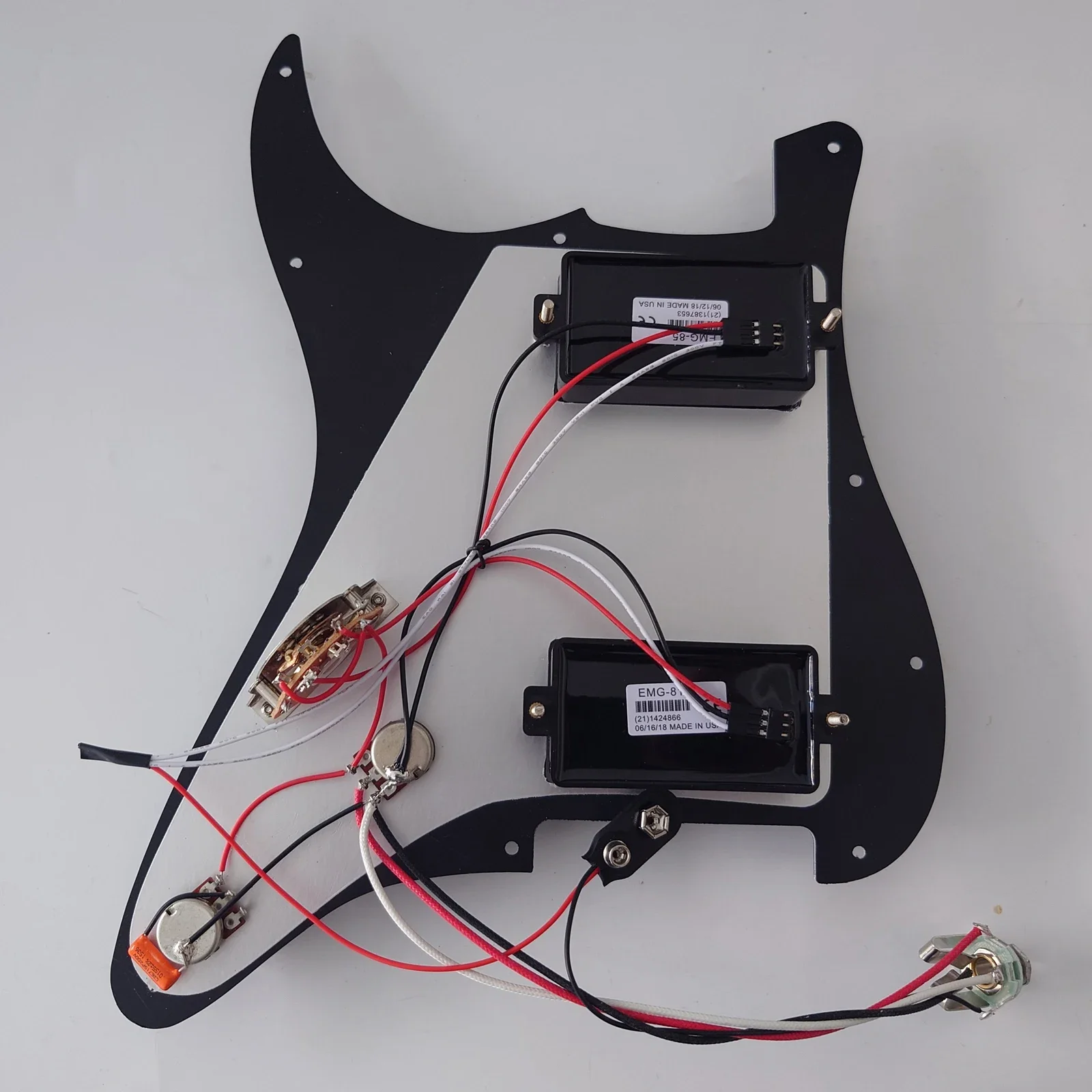 HH Loaded Guitar Pickguard Set with Active Humbucker Pickups for ST Electric Guitar Replacement Parts Accessories