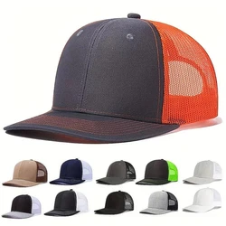 Hot Sale Unisex Cap Slight Curved Brim Style Trucker Hat  Men & Women Casual Outdoor Breathable Summer Cap