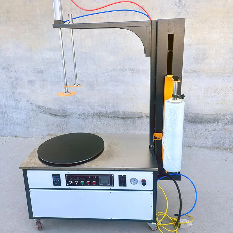 Semi Automatic High Speed 110/220V Pre 50Cm Film Packing Tool Electric Heavy Pallet Stretch Film  Wrapping Machine