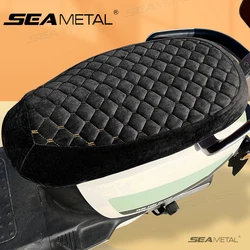 SEAMETAL Motorcycle Seat Cover Winter Warm Seat Covers Thickened Velvet Seat Mats Motorbike Electric Bike Seat Cushion Accessory