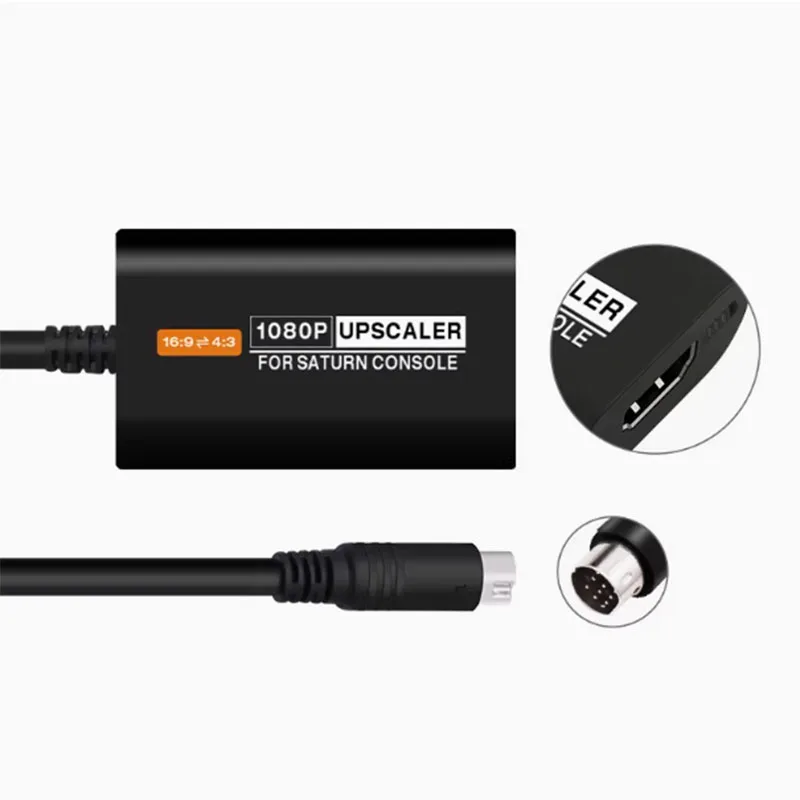 نسبة التبديل S-video المدخلات Bitfunx HDMI محول ل SEGA Saturn SS 1080p Upscaler 4:3/16:9 Aspect #4