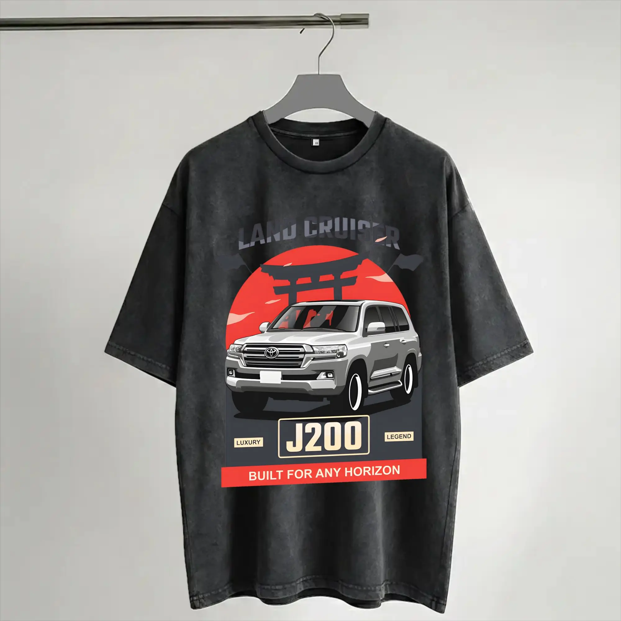 Land Cruiser J200  Apparel Washed T Shirts for Men Women Streetwear Hip Hop T-Shirt Printed  Tees Short Sleeve