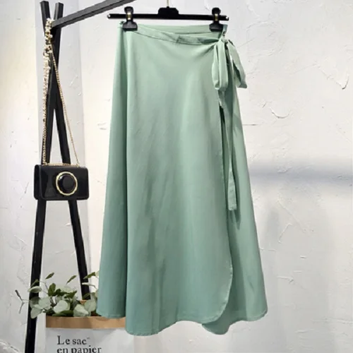 Solid chiffon pea green