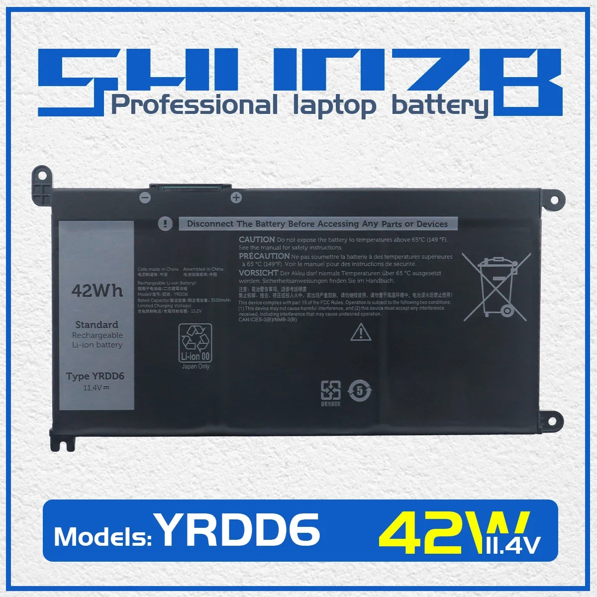 

SHUOZB YRDD6 для Dell Inspiron 5482 5480 5481 5485 5491 5591 5593 3583 3310 2 в 1 3493 3582 3593 3793 5584 5493 5585 5590 1VX1H