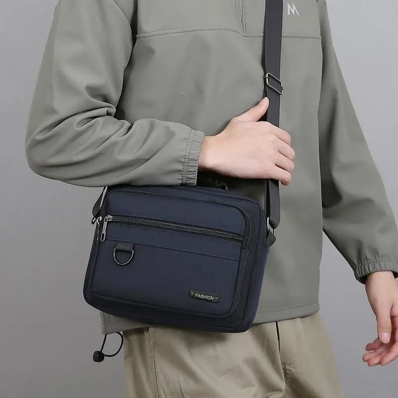 Anti-Diebstahl-Business-Umhängetasche für Herren – robuste Büro-Aktentasche mit mehreren Reißverschlusstaschen – Detail 14