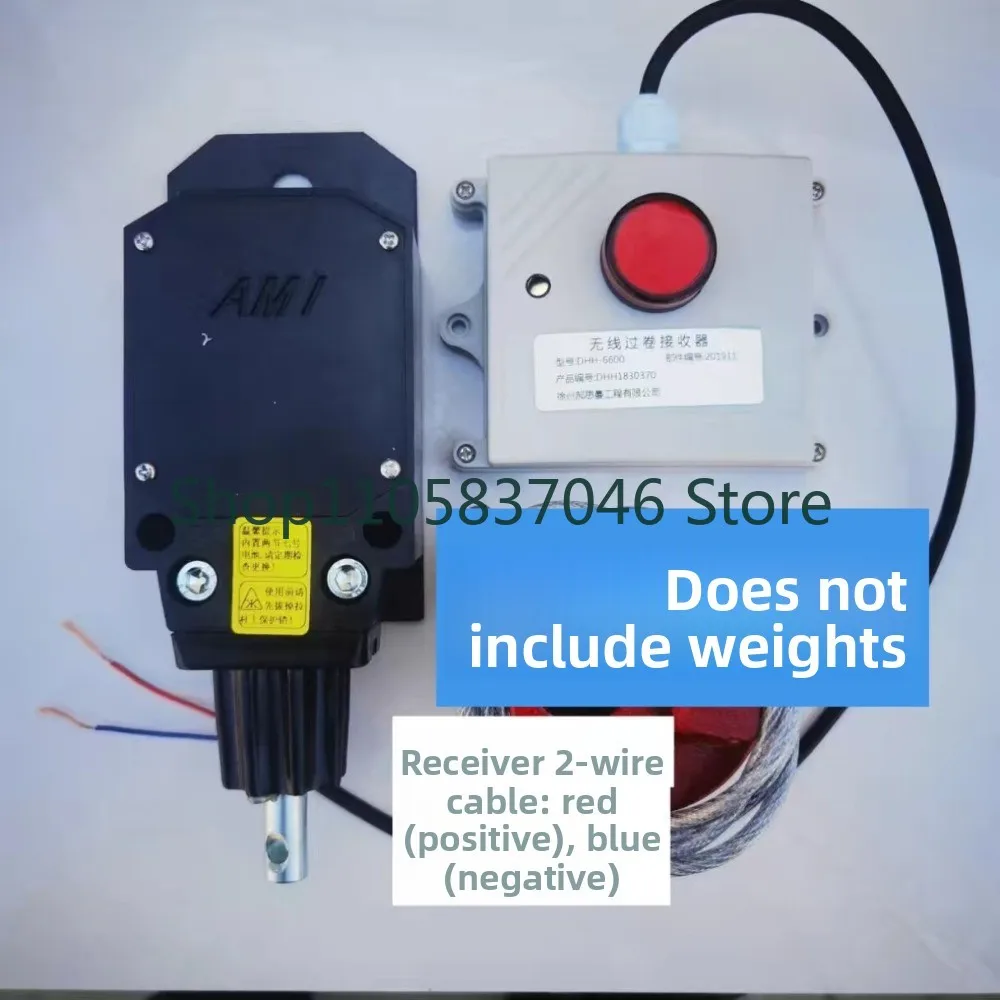 Wireless limit device integrated over roll switch counterweight steel wire rope for -board crane