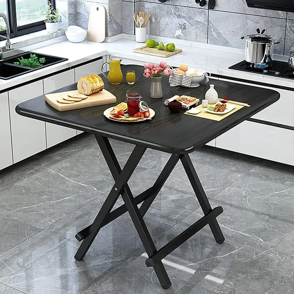 Portable Foldable Dining Table: Space Saving Drop Leaf Kitchen Table for Dinner