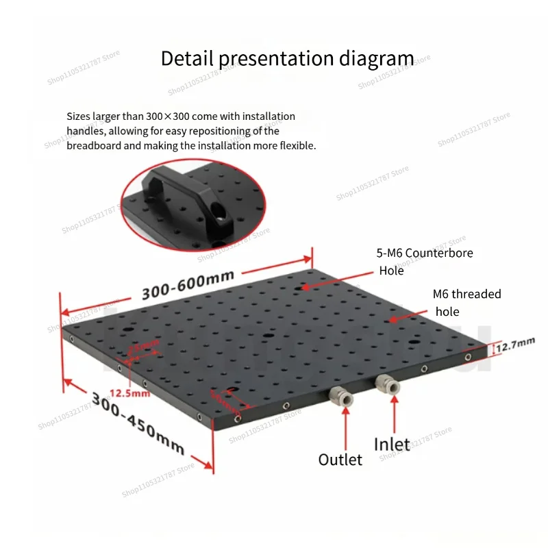 For OPL-WC Water Cooling Optical Breadboard Scientific Experiment Optical Mounting Plate