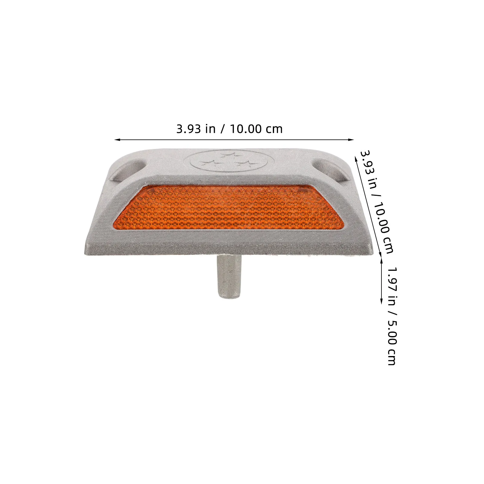 2Pcs Cast Aluminum Reflective Road Stud Raised Design Dual Marker Pavement Reflector for Highway Driveway Safety