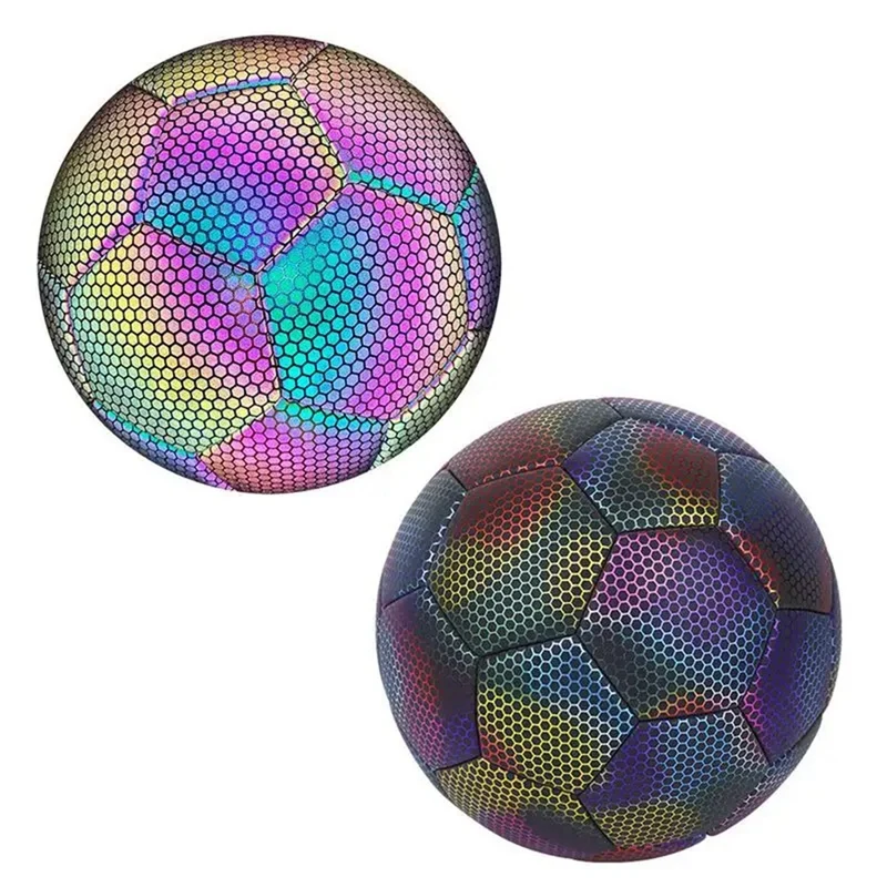 Size 4 Glow In Dark Football Luminous Soccer Balls Night Glowing Reflective Footballs Outdoor Light Up Gifts For Boy Easy To Use