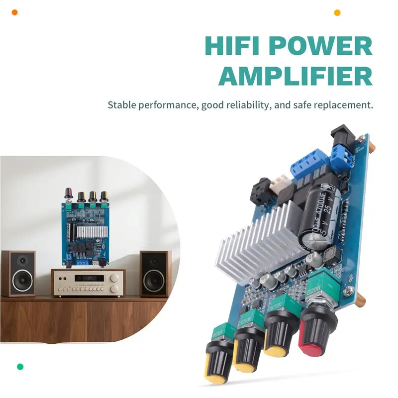 AT82-Amplificador Stereo Home Audio Amp Digital Sound Amplifier TPA3116 50Wx2 Amplifier Board Hifi Power Amplifiers Audio