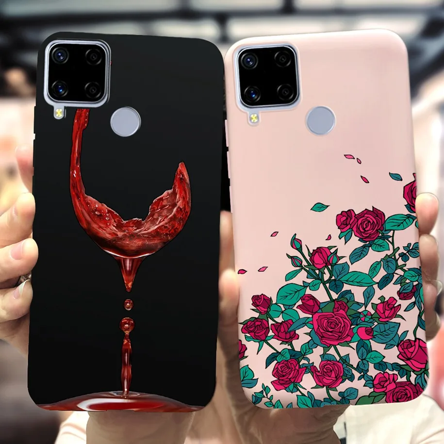 For Realme C15 RMX2180 Case Silicone Soft Tpu Back Cover For RealmeC15 C 15 Fundas Protect Phone Case For Realme C15 Cover Girls