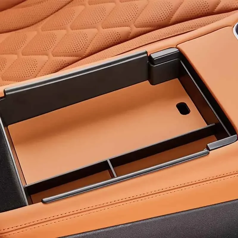 For BYD Sealion 7 Sea Lion 07 EV 2024 2025 Central Control Armrest Leather Storage Box Interior Accessories