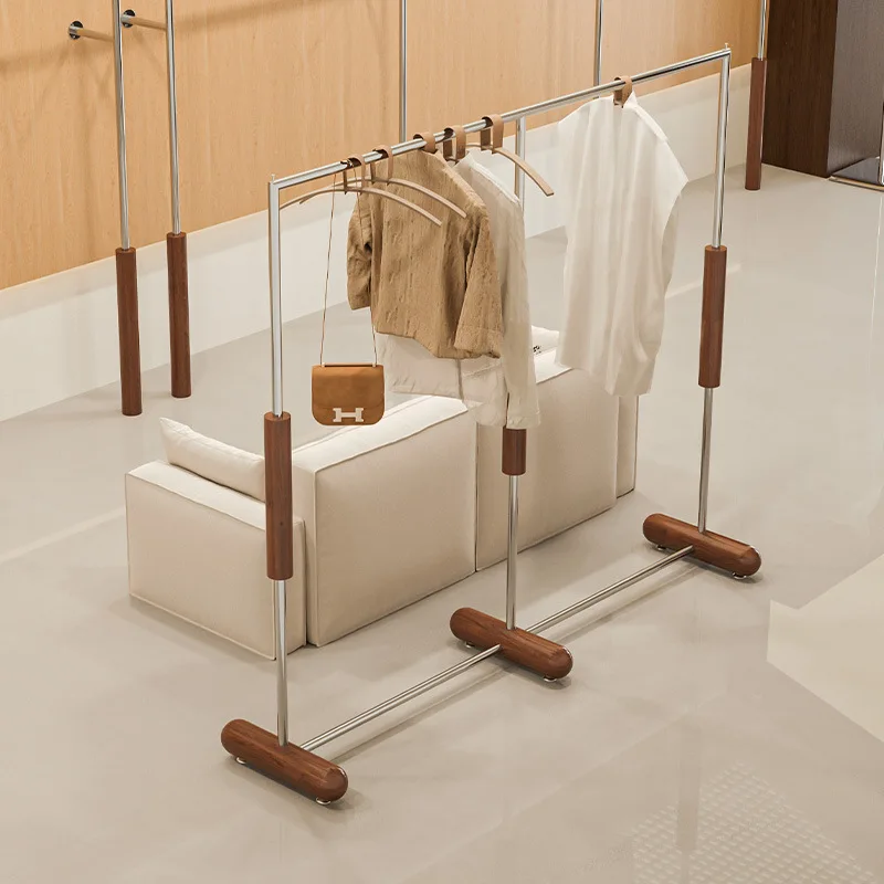 Zhongdao shelf floor-to-ceiling stainless steel main tube display rack, display shelf in the middle