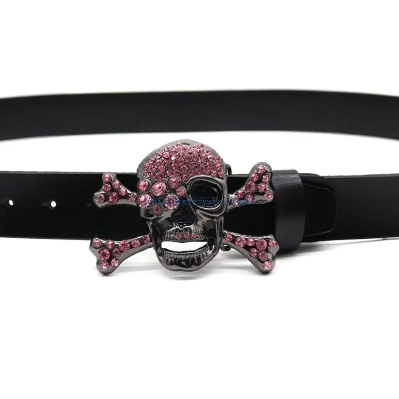 

X7XB Metallic Feeling Waist Belt Shining Buckle Belt for Woman Jeans Dress