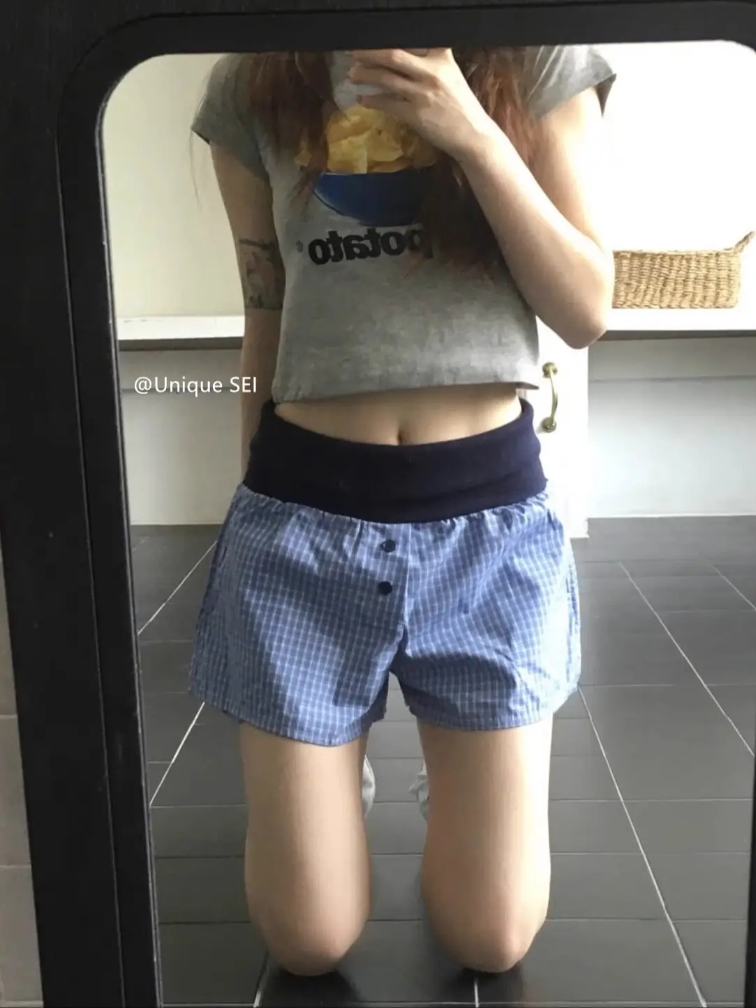ZHISILAO New Lattice Wide Leg Shorts Women Casual Plaid Wide Leg Mini Shorts Summer 2026 Streetwear