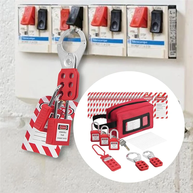 

ABSE-Комплект электроблокировки Tagout, 26-комплект Safety Loto для промышленного оборудования, электроэнергии, машин