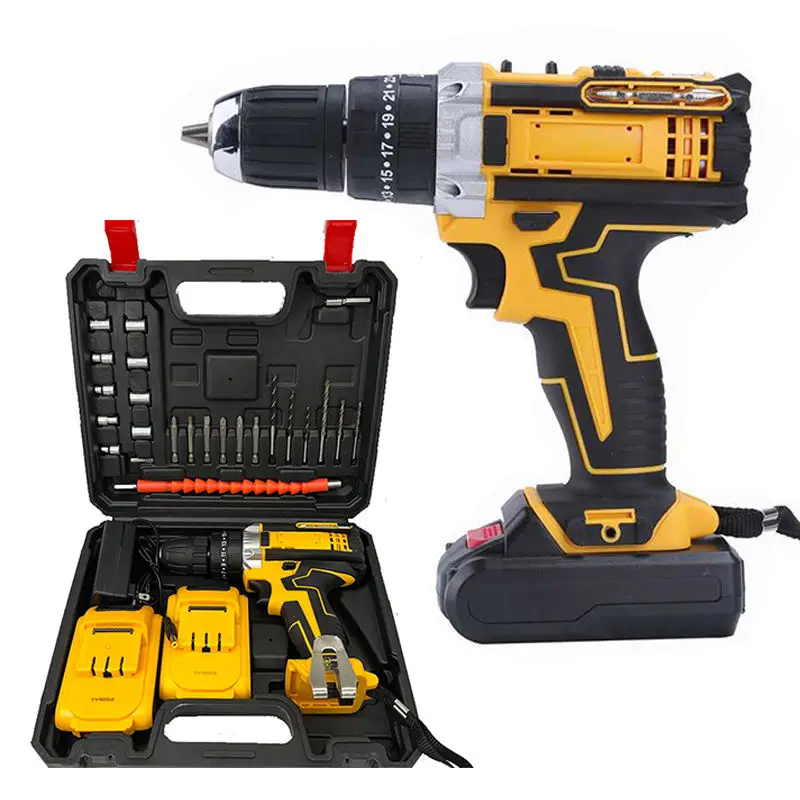 Cordless Electric Impact Drill Screwdriver Set Variable Speed Power Drills Electric Drill Machines Electric Herramientas