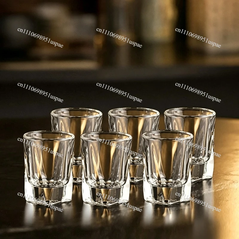 Premium Sense Two Taels Baijiu Cup Thickened Light Luxury High-end Two Taels Small Wine Glass Household Foreign Wine Cup Set