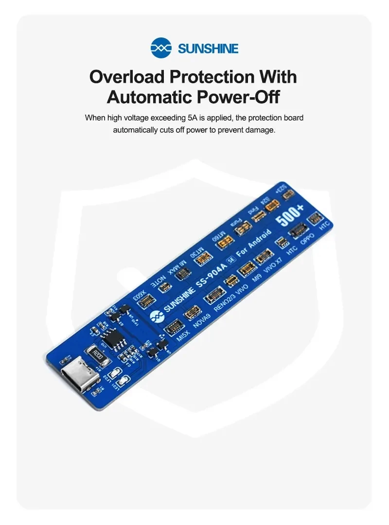 SUNSHINE SS-904A SE Android Battery Activation Board Quick Charging Phone Repair Tool for Android Samsung Huawei Phones Battery