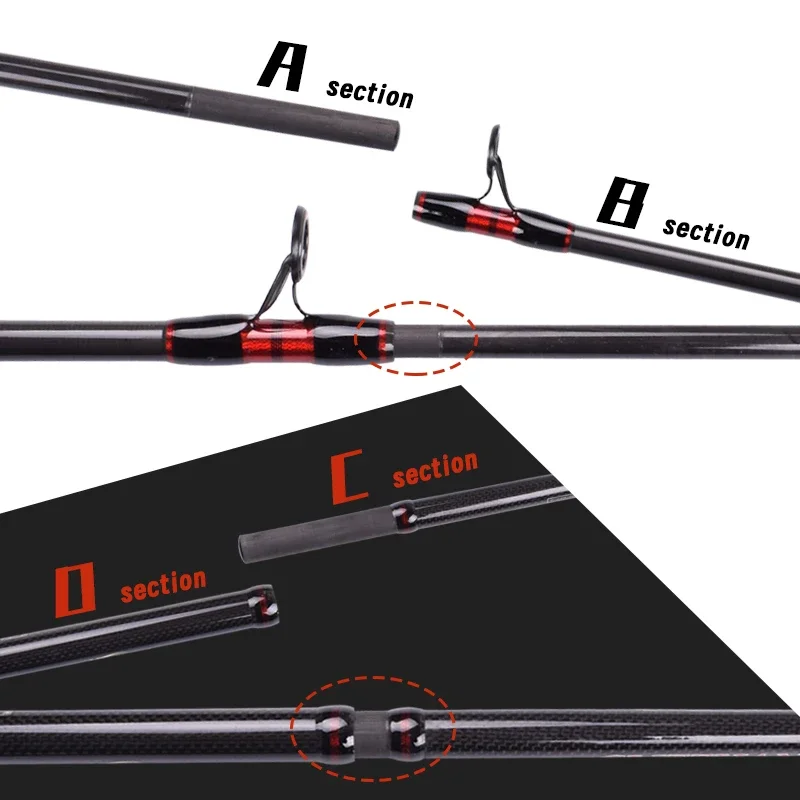 Imagem -04 - Mavllos Chronor Barco Vara de Pesca Forte Carbono X-cross Linha Lure 80250g 2550lb Seção Água Salgada Jigging Rod