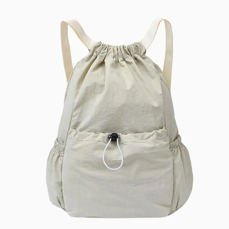 Modischer Leichtgewicht-Rucksack mit Kordelzug, Großraumige Faltbare Sporttasche für Schulbücher, Outdoor-Aktivitäten und Reisen – Detail 8