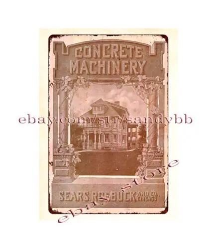 pub bar  Concrete Machinery construction home building mancave metal tin sign-Aluminum