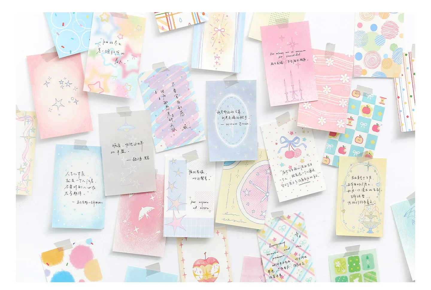 100 Blatt Tagebuch-Album-Hintergrundpapiere, niedlicher Stil, DIY-Scrapbooking-Dekoration, Schreibwaren für Junk Journal – Detail 6