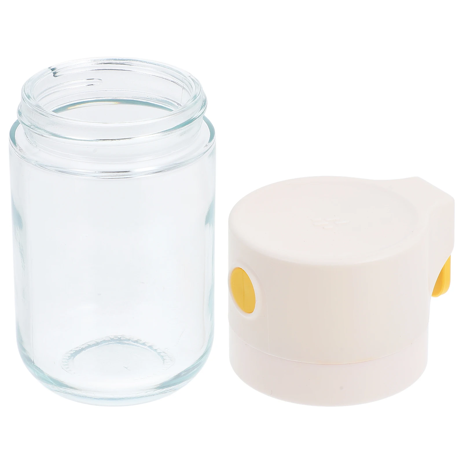 

Glass Spice Jar Transparent Precision Salt Pepper Dispenser Airtight Sealing Essential Kitchen Tool for Cooking Baking