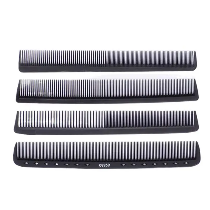 

Carbon Fiber Antistatic Hair Comb (Black) - High-Quality Salon Barber Comb for Straight Hair Cutting & Styling