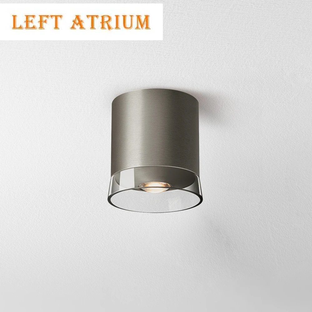 

LED Surface Mounted Downlight 7W High CRI 97 Nickel Color Double Lens Ceiling Spot Light for Living Room Hallway Bedroom