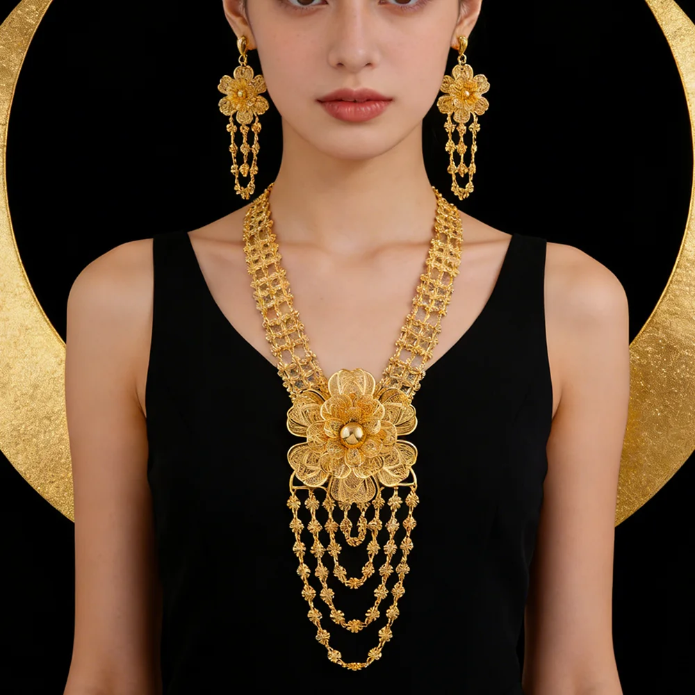 24K Gold Color Long… - image