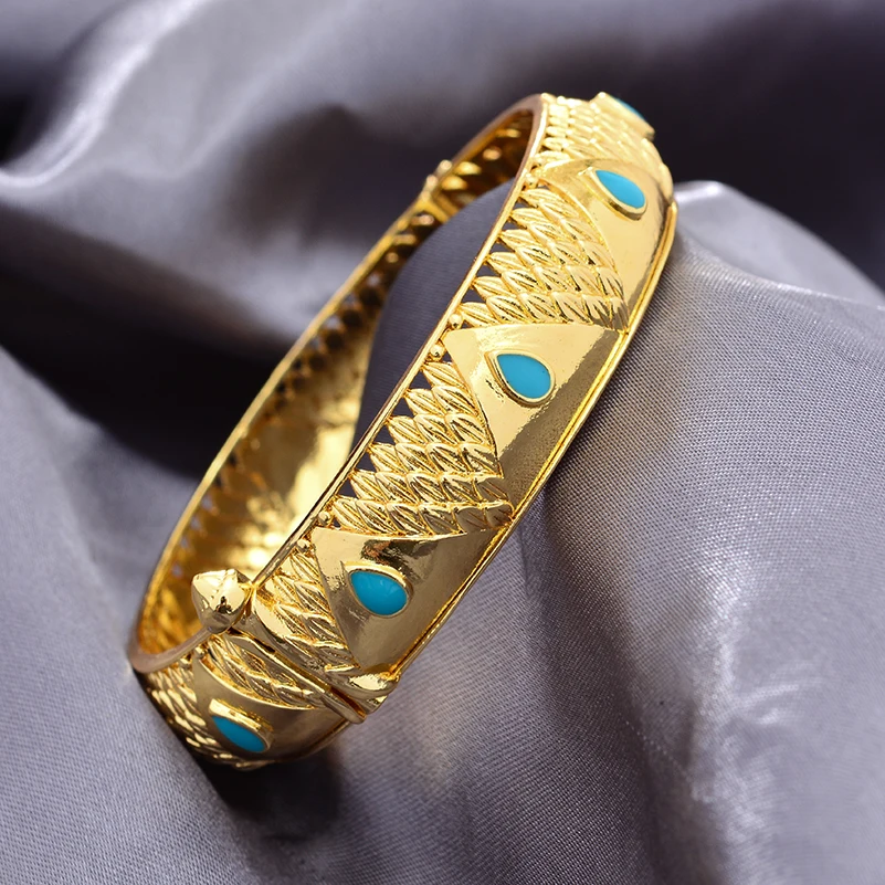 Luxury Indian Dubai Gold Color Bangles For Women Girls Dubai Wedding Bridal Bangles&Bracelet Wedding Bijoux Français Jewellry