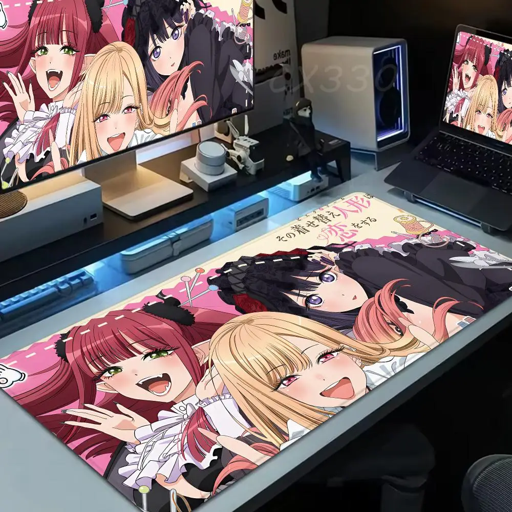 My Dress-Up Darling  Kitagawa Marin Gojo Wakana Mouse Pad Large Computer Mousepad 1000x500mm Non-slip Rubber PC Keyboard Deskmat