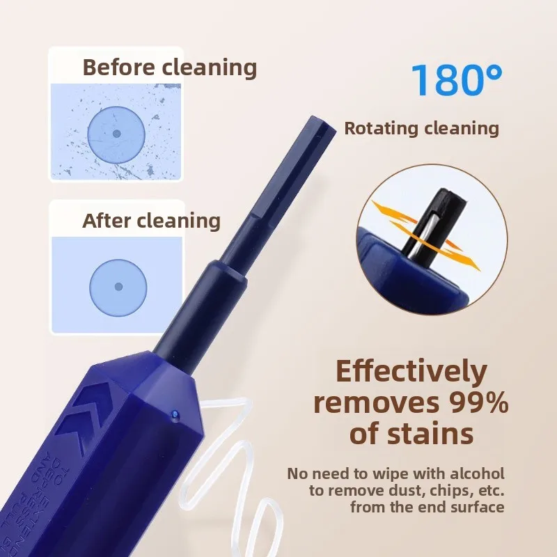 Professional Fiber Optic Cleaning Tools 2 PCS 1.25 2.5 MM End Face Cleaners Cleaning Pens Compatible With SC FC ST LC Connectors