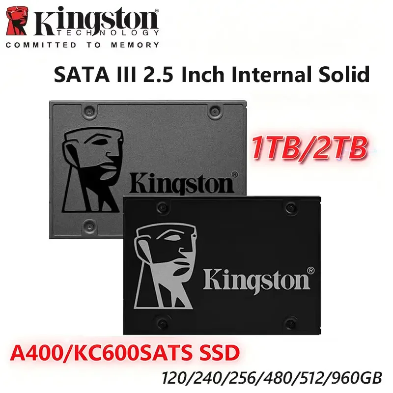 Unidad de Estado Sólido Interna Kingston SSD KC600 512GB 256GB 1TB 2TB A400 120GB 240GB 480GB 960GB SATA III 2.5 HDD Disco Duro HD SSD