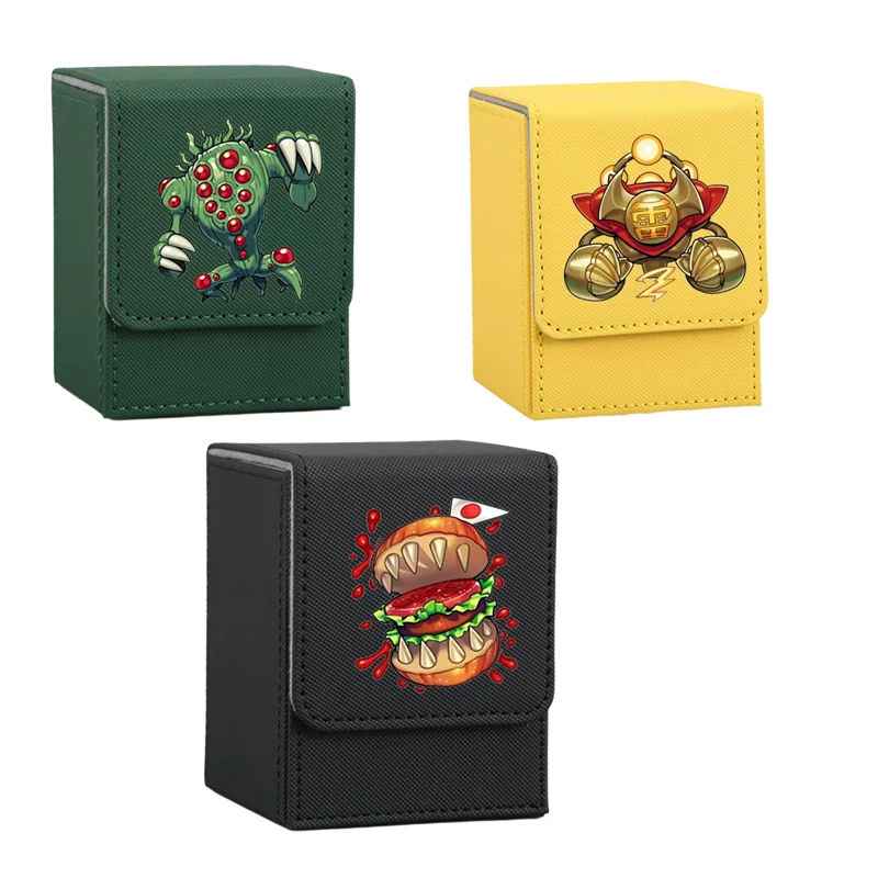 Caixa de Armazenamento para Figuras de Anime e Jogos em Couro, Presente, Estojo para Cartas Yugioh, Dragão Preto de Olhos Vermelhos, Deus Egípcio Obelisco o Tormentor