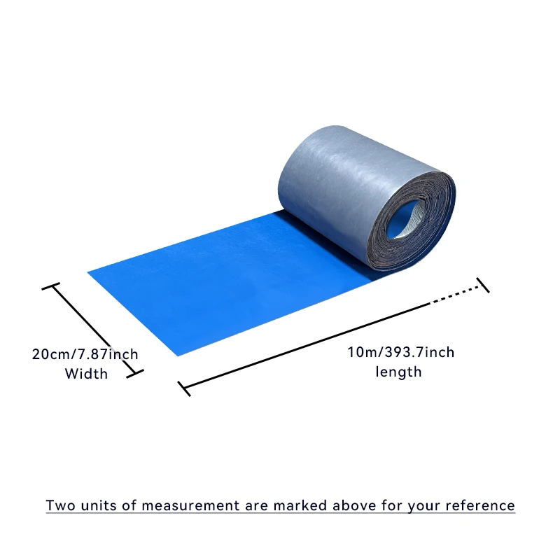 شريط مقاوم للماء للسقف الأزرق بطول 10 أمتار، طبقة مقاومة للماء، سطح معدني، سطح حديد مقاوم للماء، مانع للصدأ ومقاوم للتسرب