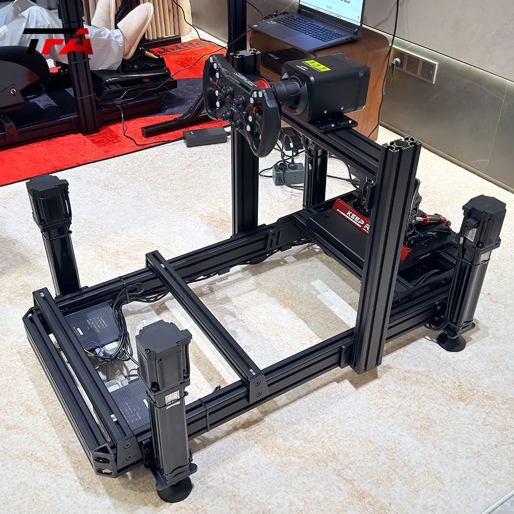 4 Axis Motion Platform Professional Racing Simulator Motion System Aluminum Alloy Structure High Stability For Gaming Experience