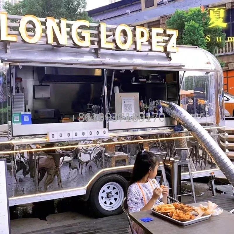 

Barber Shop Mobile Bar Hot Dog Food Trailer European Standard Burger Van