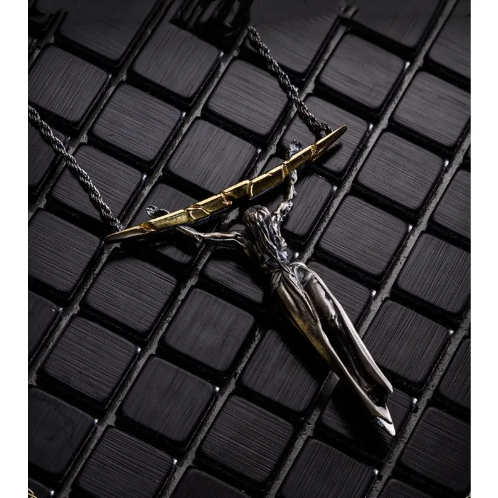 Simple Retro Game Around The Same Pendant Necklace Creative Fashion Trend Street Niche Party Men and Women Pendant Gift Jewelry