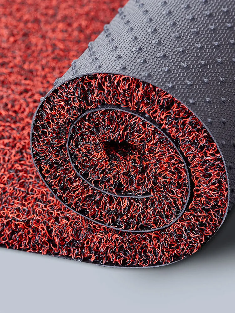 

Водонепроницаемый противоскользящий придверный коврик из ПВХ с шелковистым ворсом для входной двери, звукоизоляционный, легко чистится