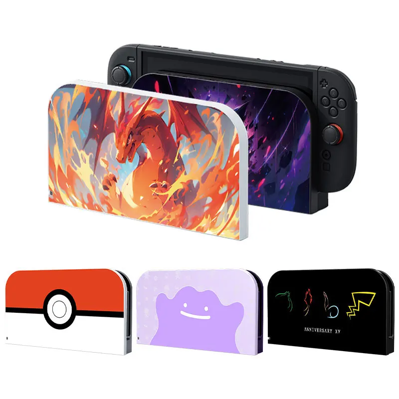 Capa Protetora Frontal para Nintendo Switch 2 2025 TV Dock Station - Desenho Animado Fofo e Decorativo - Placa Frontal de Substituição