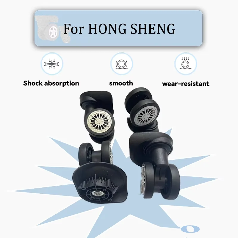 

For HONG SHENG A52 Easy Install Suitcase Wheels Replacement 360° Rotating Mute Caster for Travel Luggage Repair Accessory