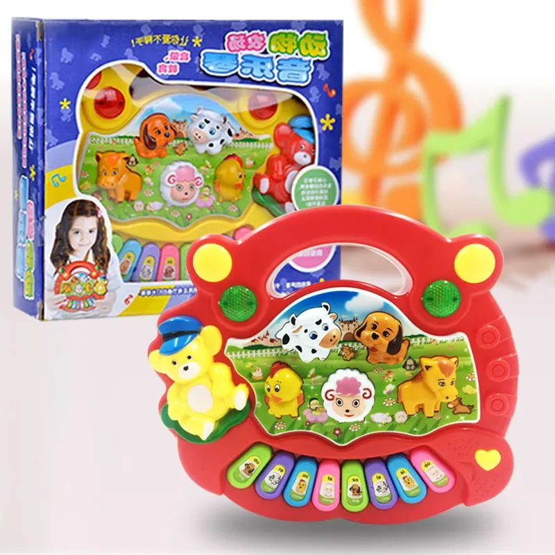 Cartoon Animal Farm Music Piano Baby Enlightenment Early Education Puzzle Electronic Piano Toy Children's Teaching Tool